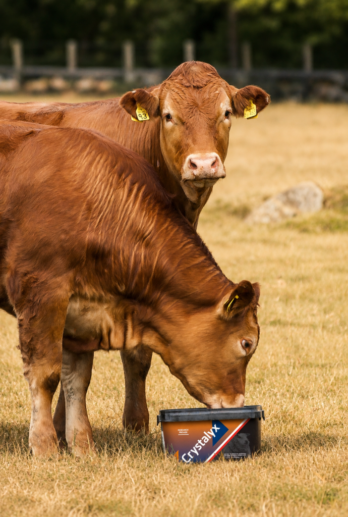 Cattle grazing parched summer grass